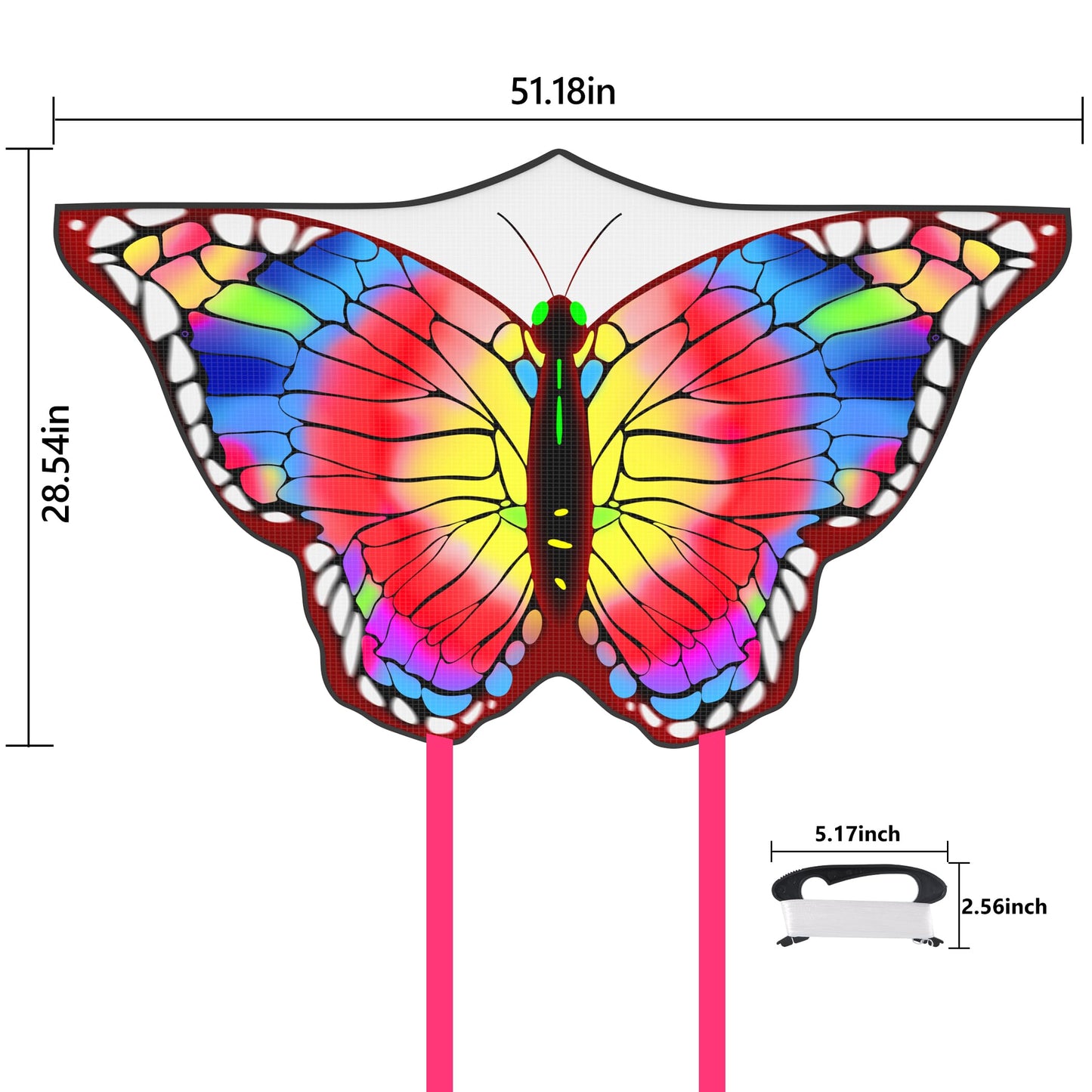 Butterfly Kite For Kids 4-8 8-12, Kid Kites Easy To Fly, Colorful Kite For Adults & Beginners, Beach Park Outdoor Activities, Ea