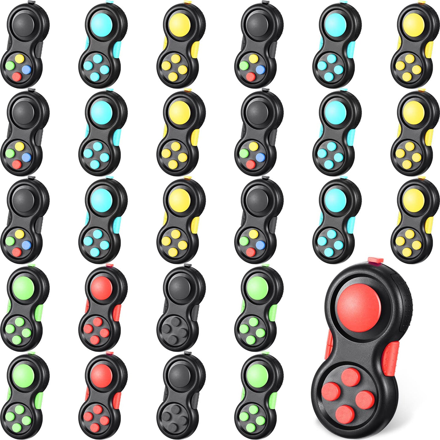 30 Pcs Pad Mini Handheld Game Controller Toy 8 Functions Clicker Classic Controller Game Pad For Adult Teens Anxiety And Stress