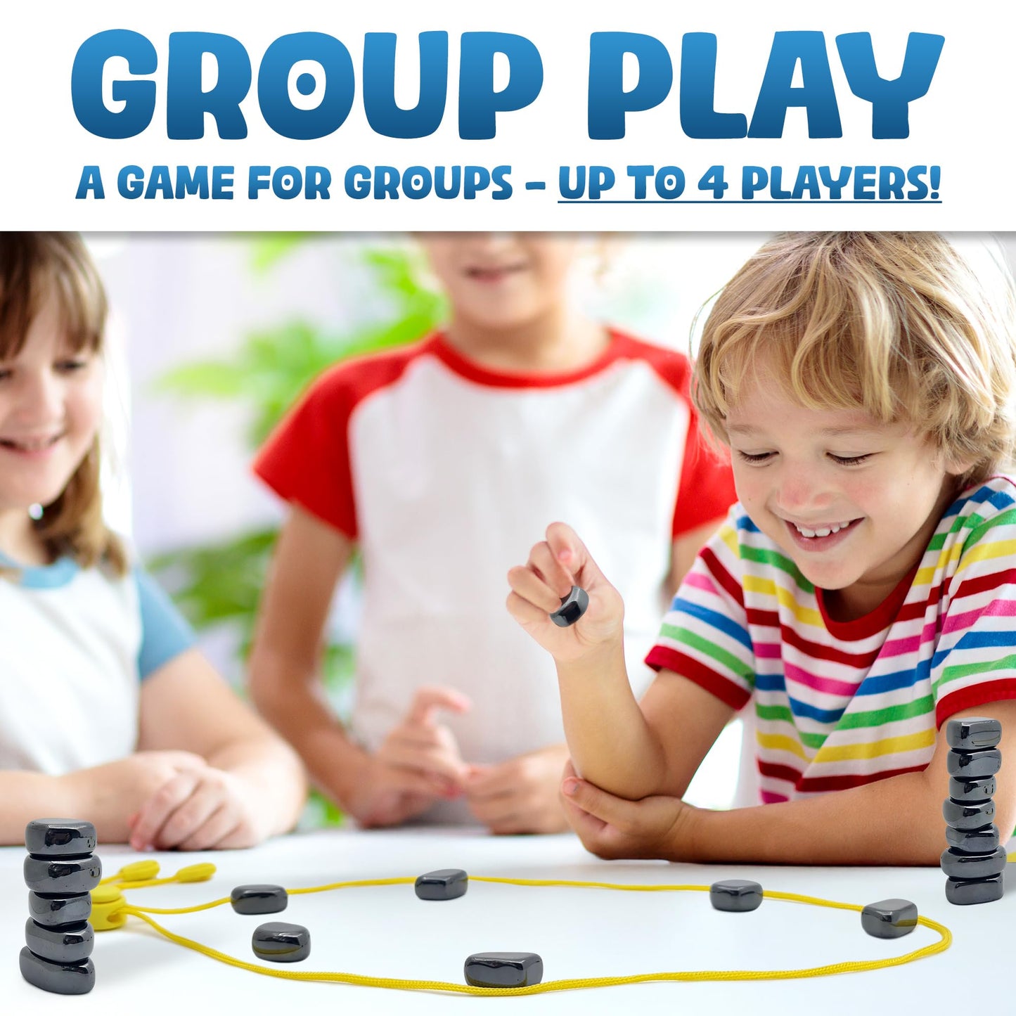 Upgraded (Multi-Level) Magnetic Chess Game With Stones - Clear & Simple Instructions | Premium Set With 20 Larger & Stronger Sto