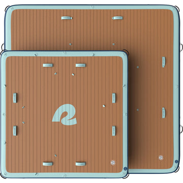 Retrospec Weekender Dock Inflatable Platform for Beach, River, Lake & Pool - Recreational Floating Island Raft with Non-Slip Sur