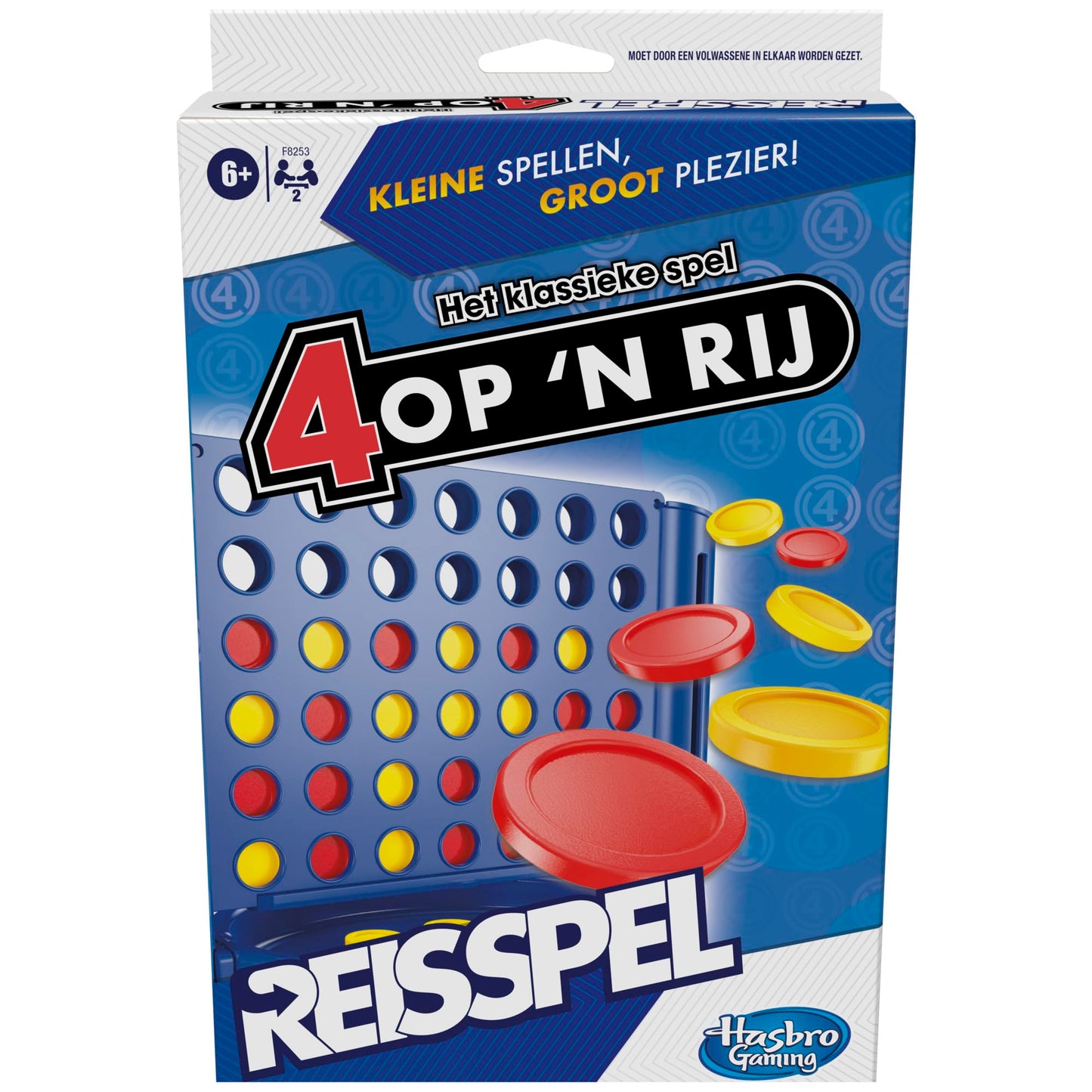 Hasbro Gaming 4 on a Row Travel Game, Easy to Carry, 2 Player Game, Travel Game for Children - English Version