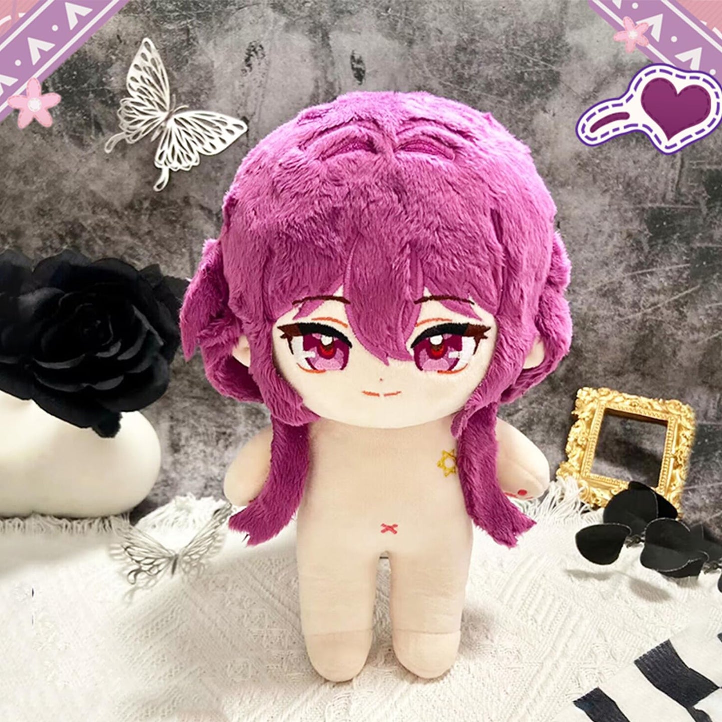 Calembou Anime Plush Dress Up Doll Cute Chibi Figure Plushies 20Cm Soft Chinese Cotton Dolls Collectible Gift For Honkai Star Rail Fans (Kafkadoll)