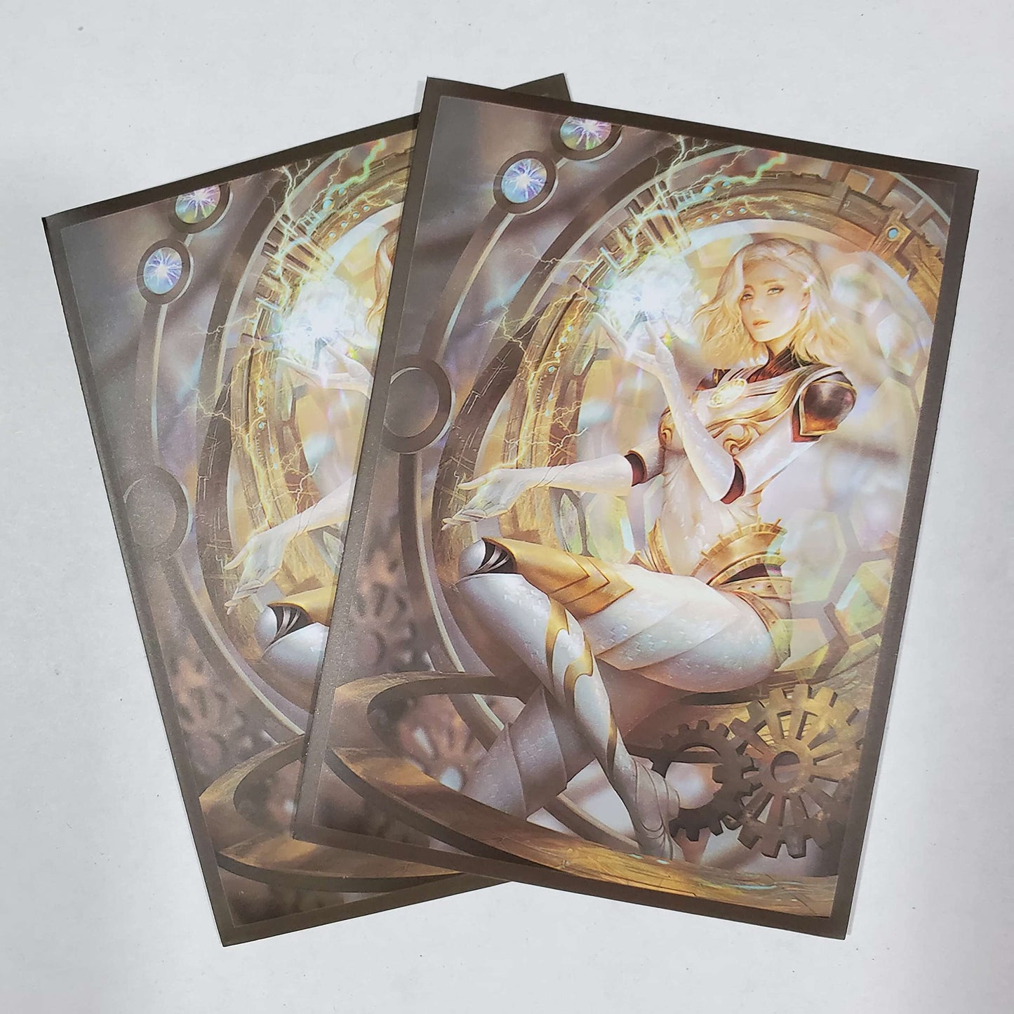 Fantasy North - Tessa Six - Spark-Shaper Mage - 100 Smooth Matte Tcg Trading Card Sleeves - Fits Magic Mtg Commander Pokemon And Other Card Games - Playing Card Sleeves