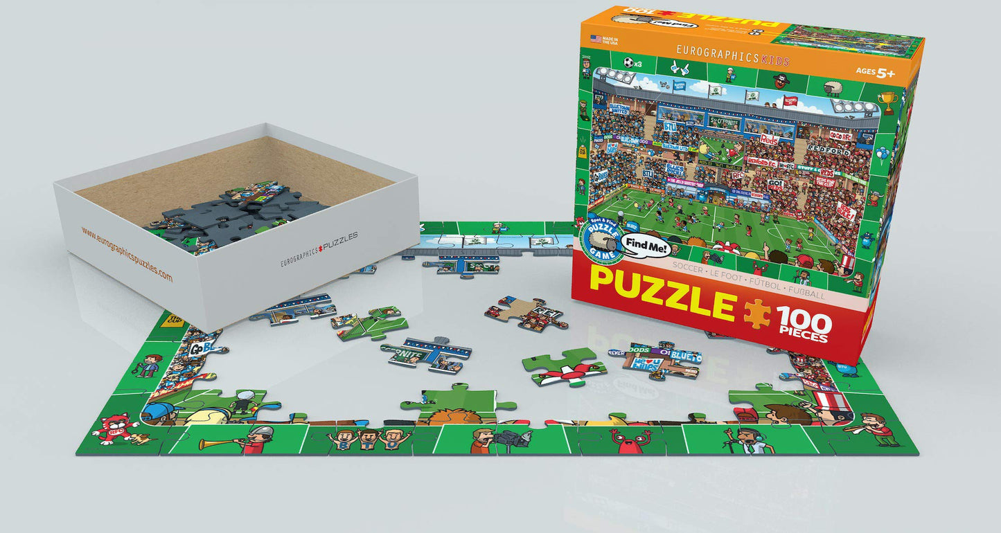 Eurographics Soccer Spot & Find 100 Piece Puzzle