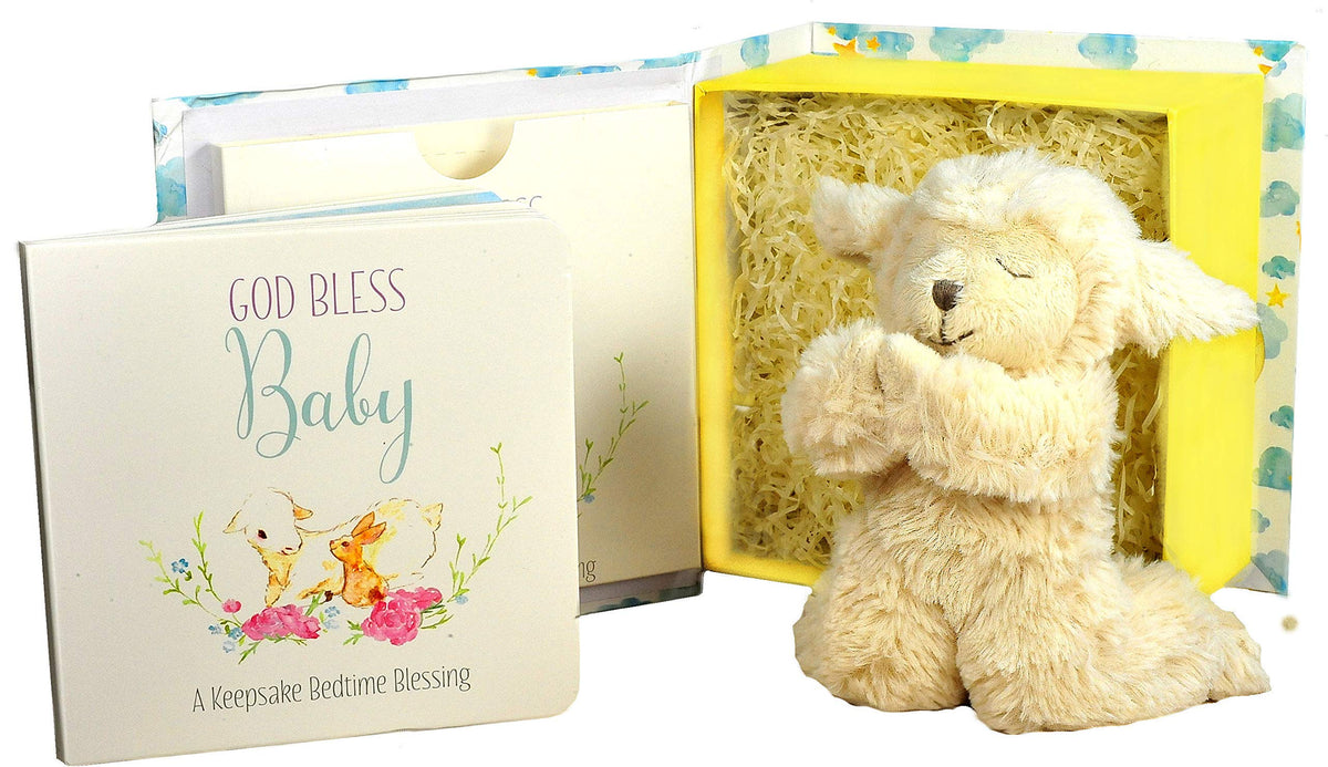 Sweet Prayers Gift Set: Plush Lamb & Bedtime Blessings Book for Baby’s Baptism