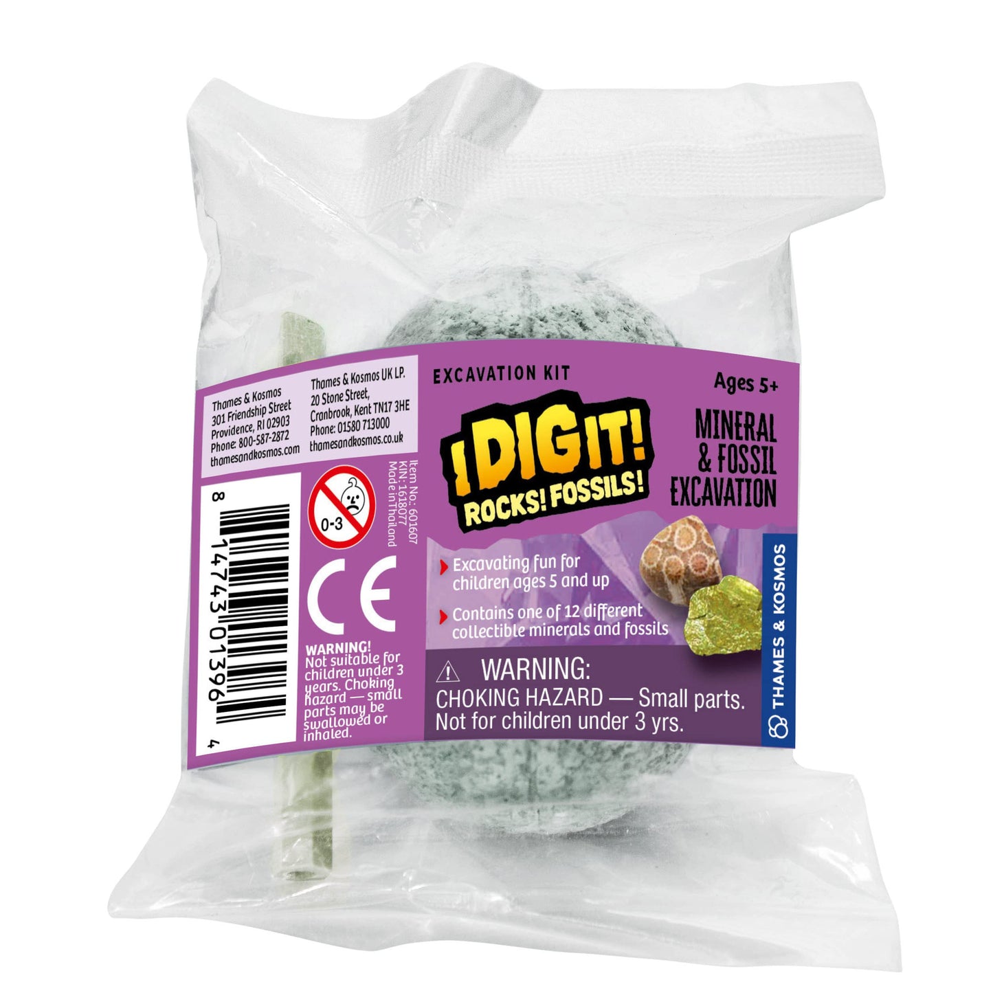 Thames & Kosmos I Dig It! Rocks & Fossils Excavation Set | 24 Kits, Mini Size, Plastic, Collect 12 Unique Specimens, Model 601607-2LBU