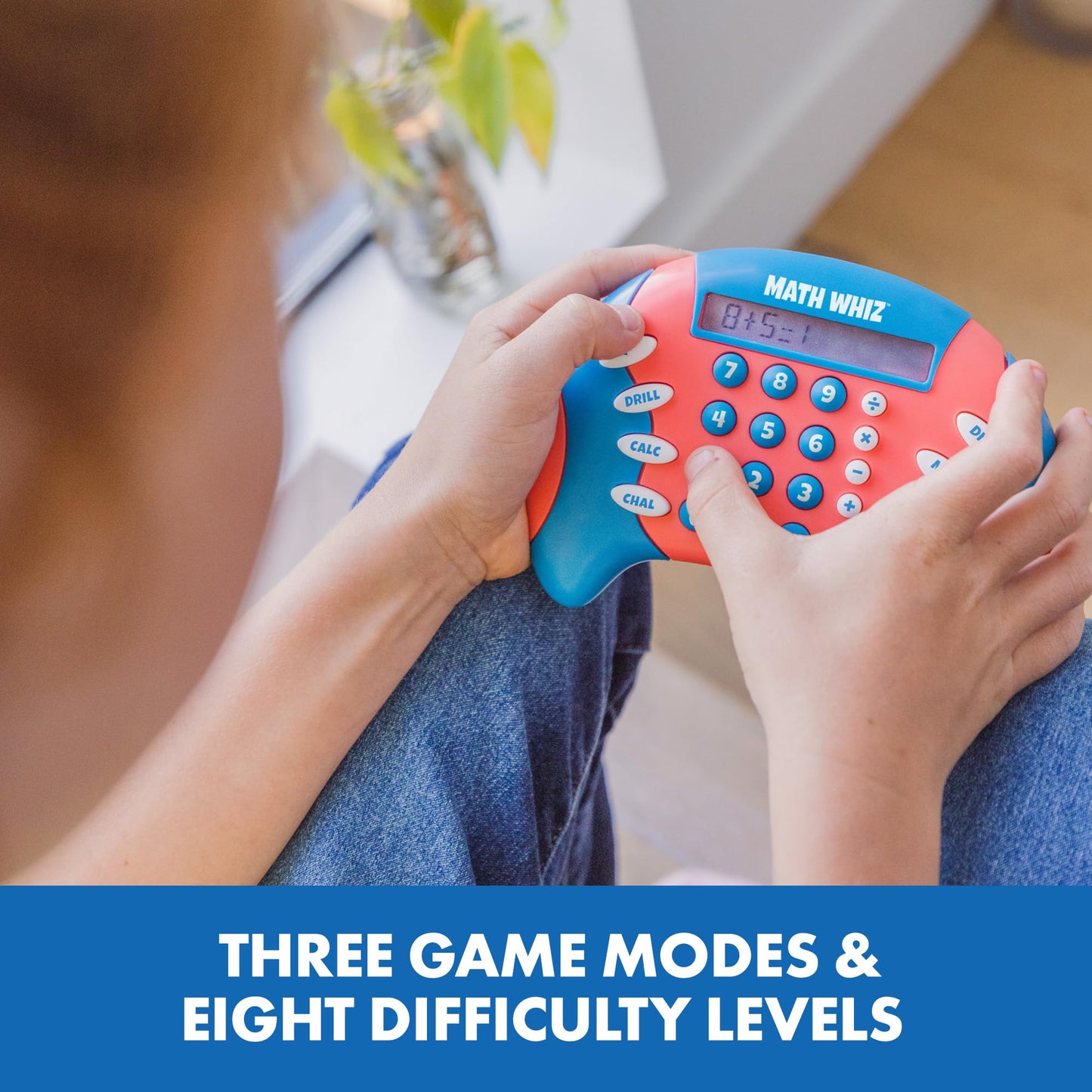 Educational Insights Math Whiz Electronic Handheld Game for Kids, Ages 6+, Small, Multi, Model EI-8897, Plastic