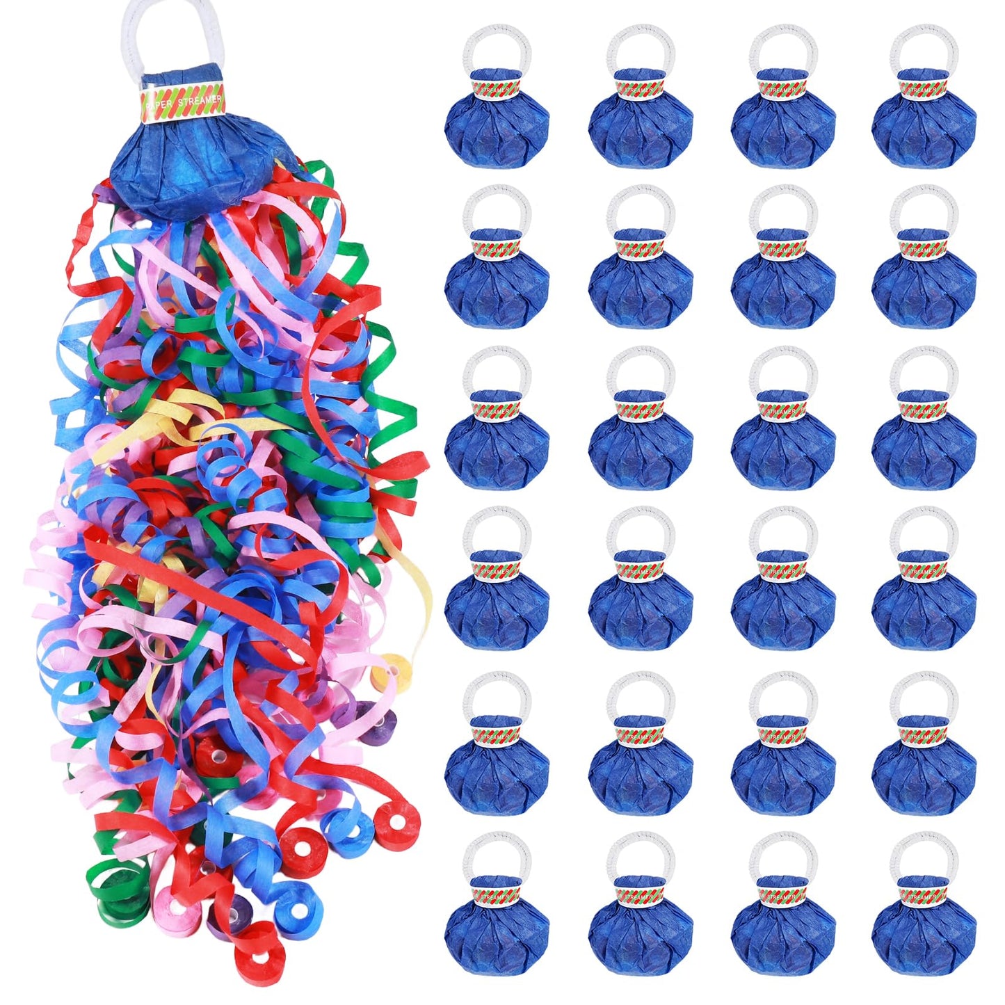 24pack No Mess Confetti Poppers Graduation,Party Poppers,Hand Throw Streamer Poppers.Magic Paper Cracker for Easter Celebration