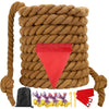 WYRJXYB Field Day Tug a War Rope Games 60FT for Kids and mature-themed Outdoor Outside Activities Carnival Easter Games for Kids Family Reunion Birthday Party Lawn Picnic Yard Game for Team Building Brown