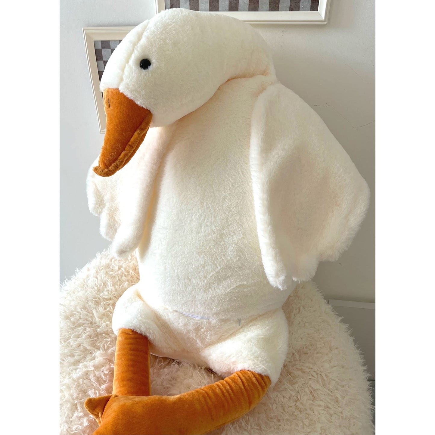 Tanha Goose Plush, Soft Goose Stuffed Animal, Cute Large Stuffed Goose, White Duck Plush Gift For Girlfriend, Kids Or Best Frien