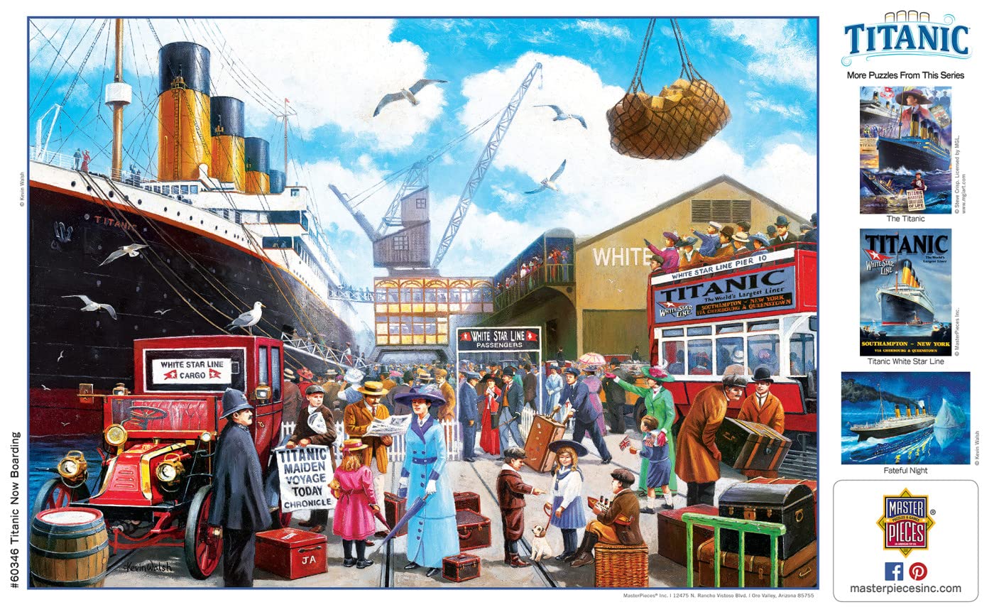 Masterpieces 1000 Piece Jigsaw Puzzle For Adults, Family, Or Youth - Titanic Boarding - 19.25'X26.75'