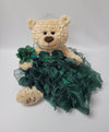 KINNEX COLLECTIONS SINCE 1997 20'' Quince Anos Quinceanera Last Doll Teddy Bear with Dress (Centerpiece) ~ ARC16832-33R (Emerald