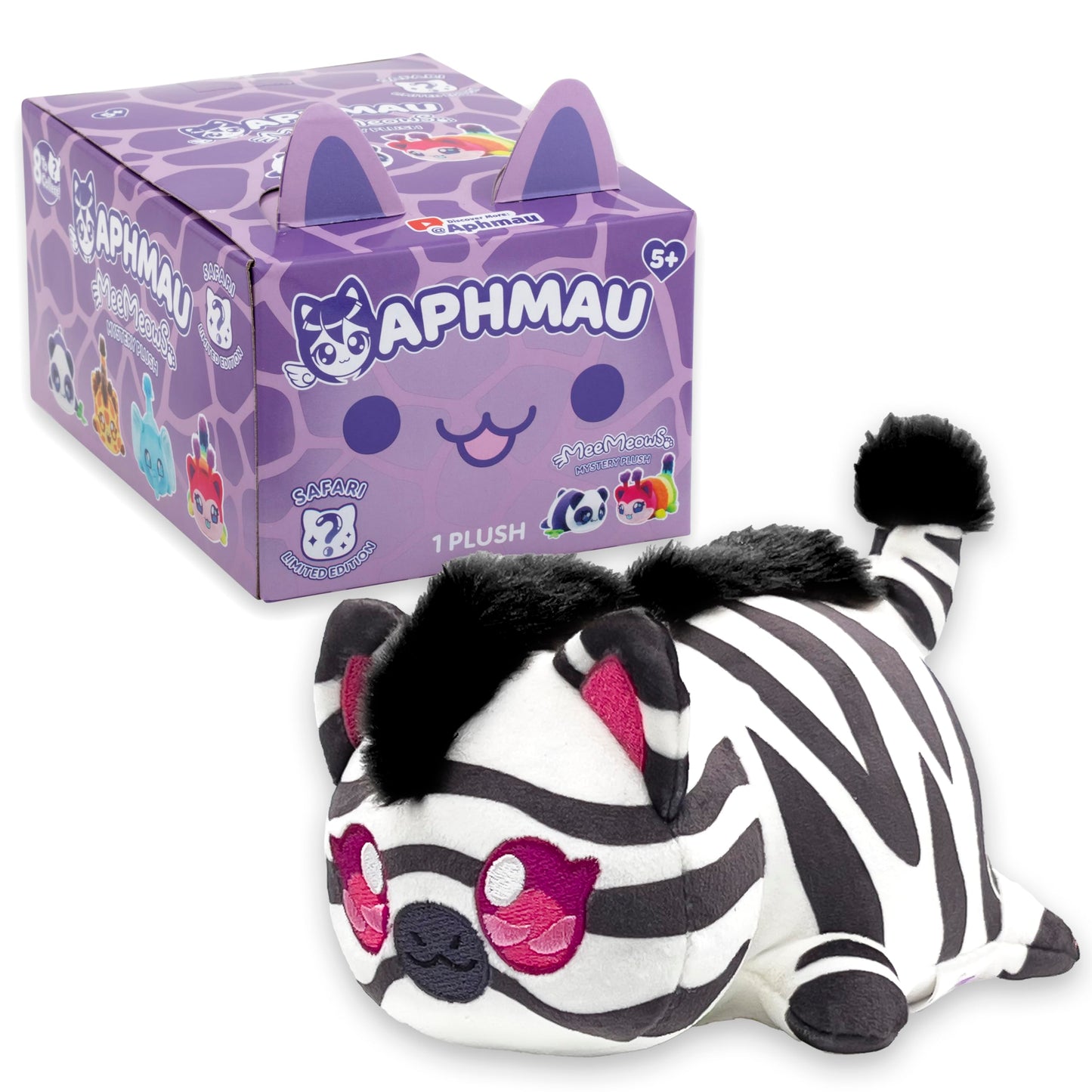 Aphmau 6 Meemeow Mystery Plush - Series 1 Safari; Youtube Gaming Channel, Blind Box, 1 Of 8 Possible Safari Meemeows, Officia