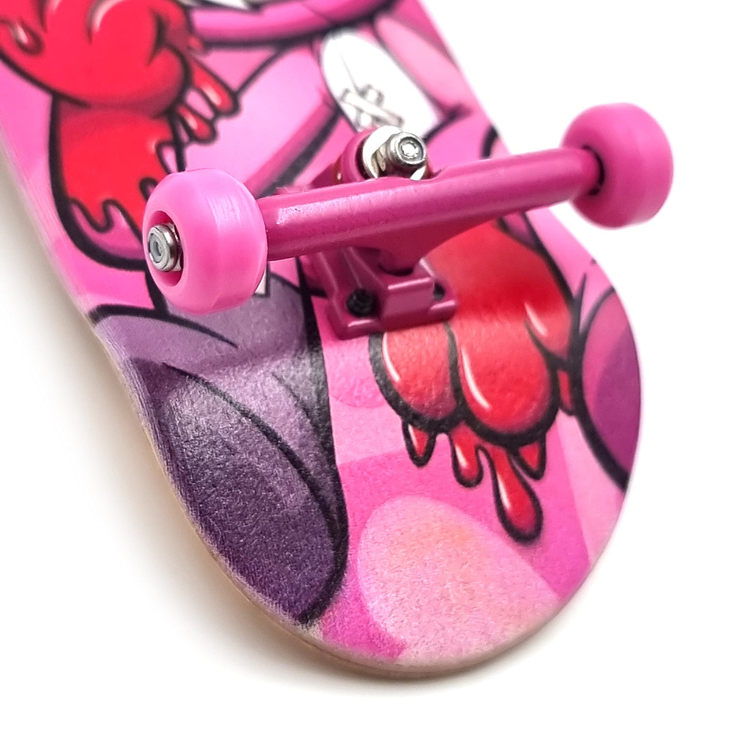 Spitboards Fingerboard Bearing Wheels, Cnc Polyurethane, Set Of 4, Pink