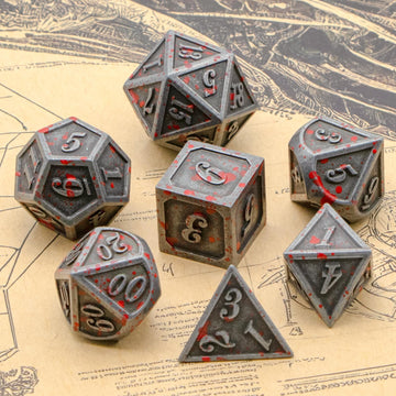 HNCCESG D&D Dice,DND Dice Set for Dungeons and Dragons,D20 Metal Dice for Gaming Dice Set D and D Dice or RPG Role Playing MTG T