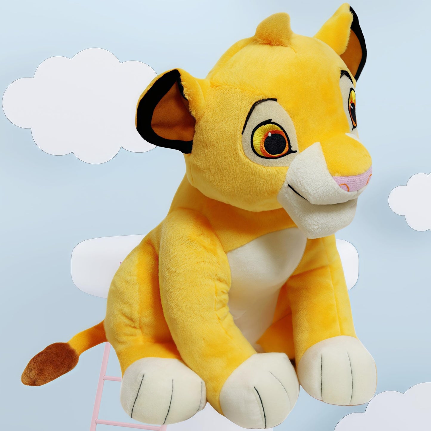 Secretcastle Lion Plush Baby Lion Toys Lifelike Lion Animal Stuffed For Kids,Family Chirstmas Gifts 28 Cm Height With Embroidered Details (Yellow 1 Count)