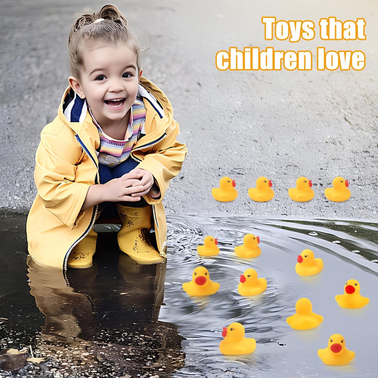 60Pcs Rubber Duck - Bath Toys - Pool Toys - Mini Ducks Bulk For Kids Baby Shower Decorations Birthday Party Favors Gift Classroo