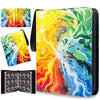 Trading Card Binder for TCG Cards 9-Pocket Portable Card Collector Ablum Holder Book Fits 900 Cards with 50 Removable Sleeve Waterproof BKM Card Binder Display Storage Carrying Cases for TCG-Storm