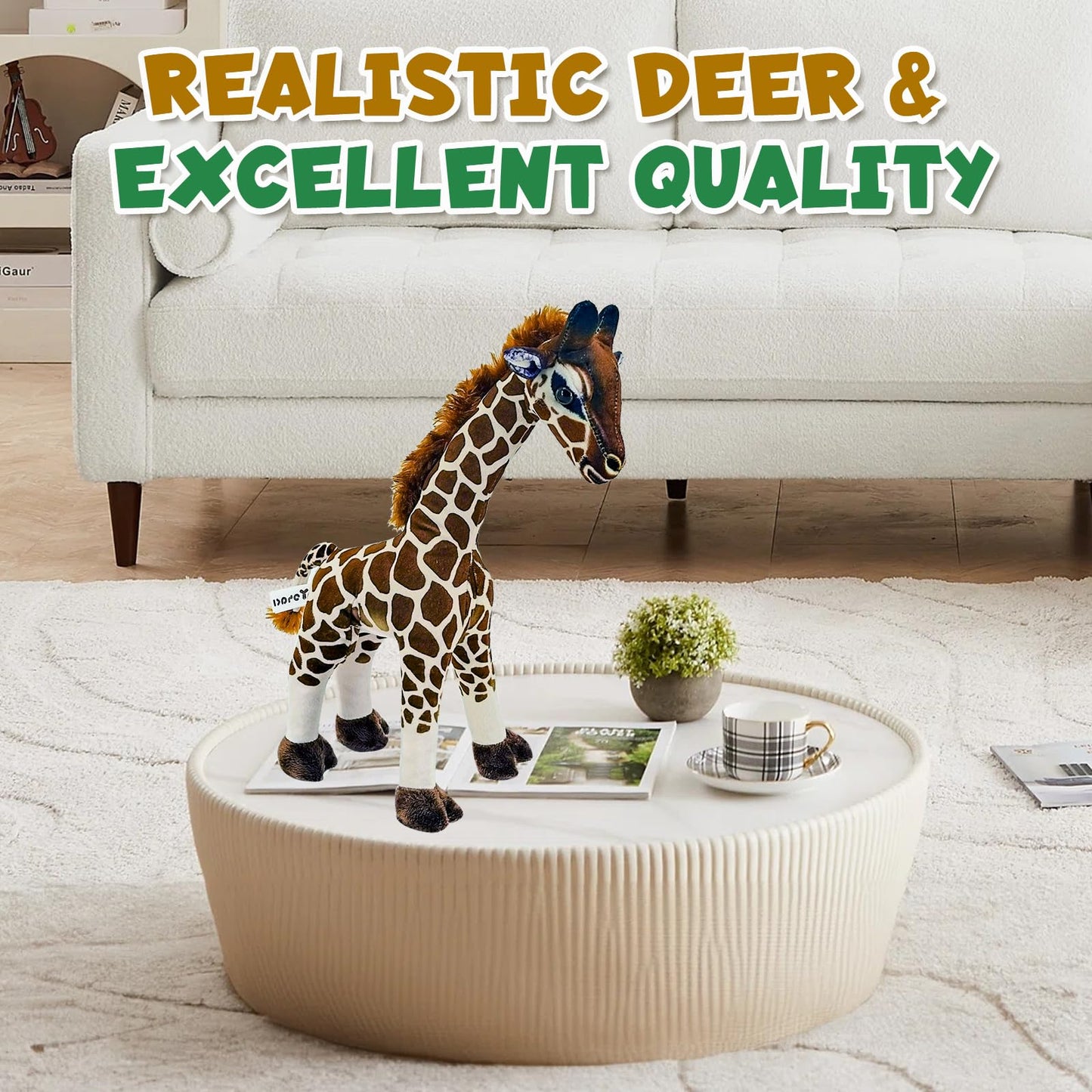 Yohaki Giraffe Plush Toy, 12'' Cute Giraffe, Washable Holiday Plush Toy, Stuffed Giraffe,Giraffe Stuffed Animal Birthday Gift Fo