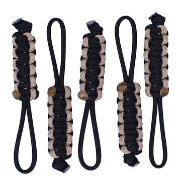 Bubbasgaragetv - Large Heavy Duty Paracord Zipper Pulls (Tan)