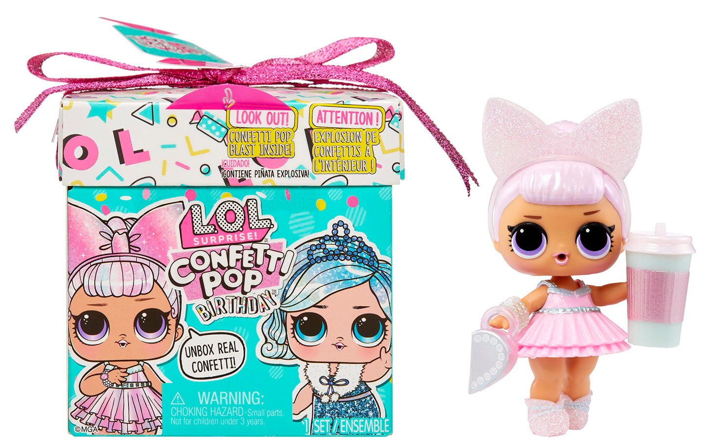 L.O.L. Surprise! Confetti Pop Birthday Doll With 8 Surprises - Great Gift For Girls Age 4+