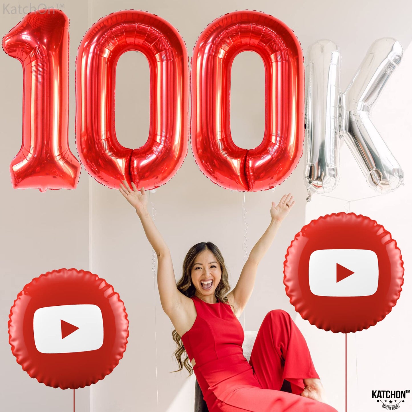 Giant, Red 0 Balloon Number - 40 Inch | 0 Digit Balloon, Red Party Decorations | Red Zero Balloon, Number 0 Balloons For Turning Red Birthday Decorations | 0 Number Balloons, Red Decorations For Party