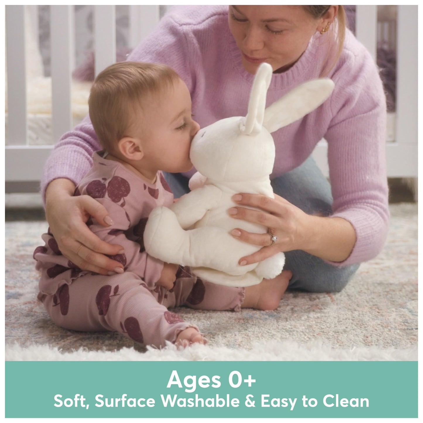 Gund Baby Flora The Bunny Animated Plush, Singing Stuffed Animal Toy For Ages 0 And Up, Cream, 12'' (Styles May Vary)