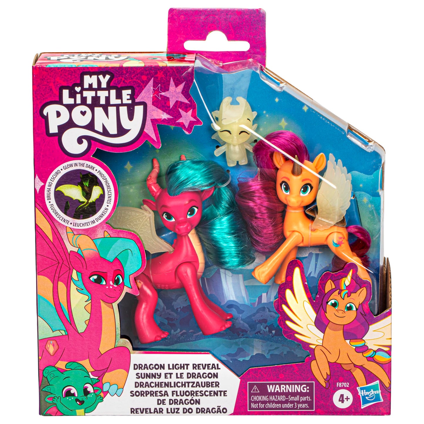 My Little Pony: Tell Your Tale Dragon Light Reveal, 3 Glow In The Dark Dolls, 3-Inch Scale Toys For Girls And Boys Ages 4+