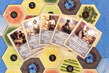 Tabletop Monthly Professions Victory Point Cards, Bricklayer, Stonemason, Farmer, Shepherd, Lumberjack, Compatible With Catan'S