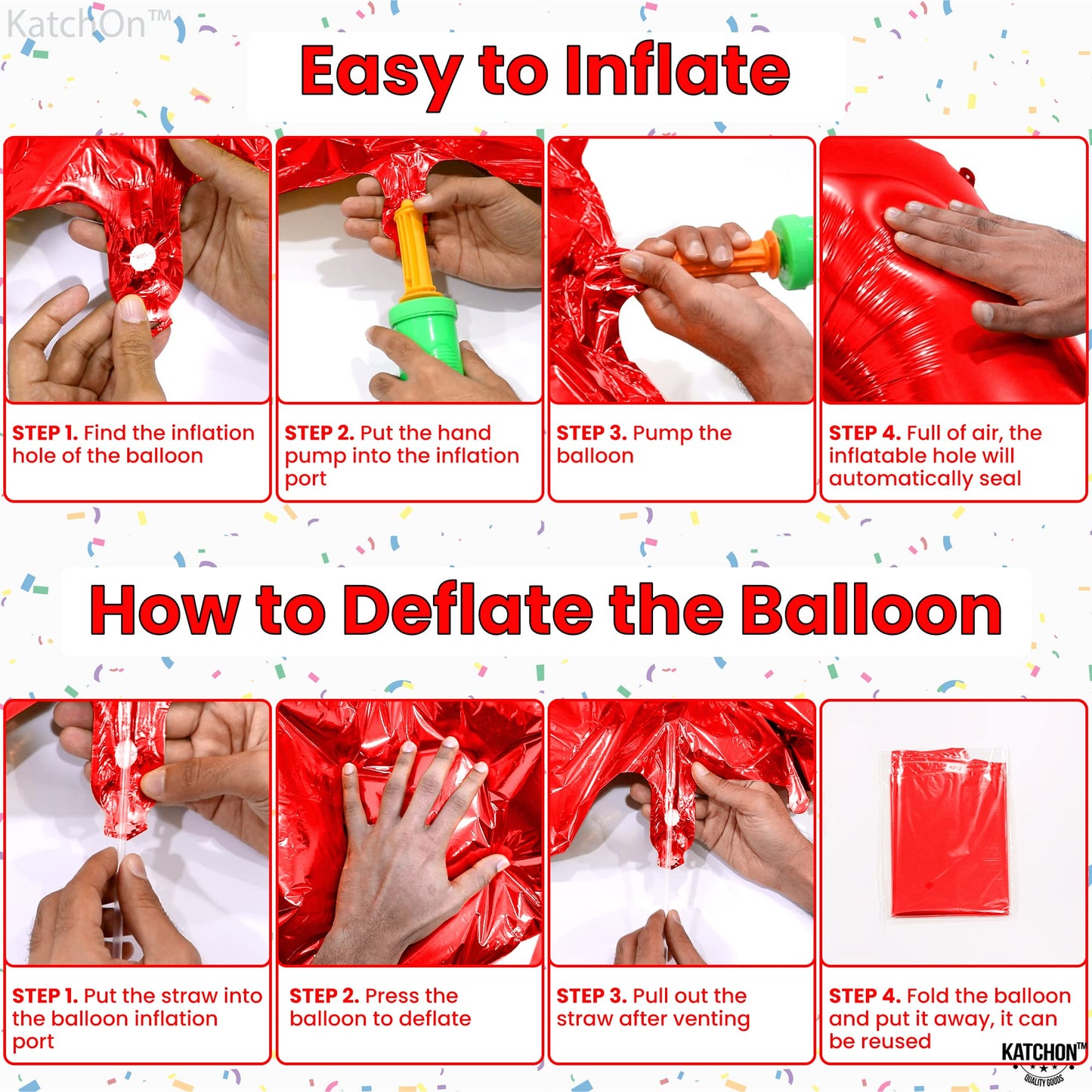 Katchon, Giant Red One Balloon For First Birthday - 40 Inch | Berry First Birthday Party Supplies | Red 1 Balloon For First Birthday | 1St Birthday Decorations For Boys | 1St Birthday Party Supplies