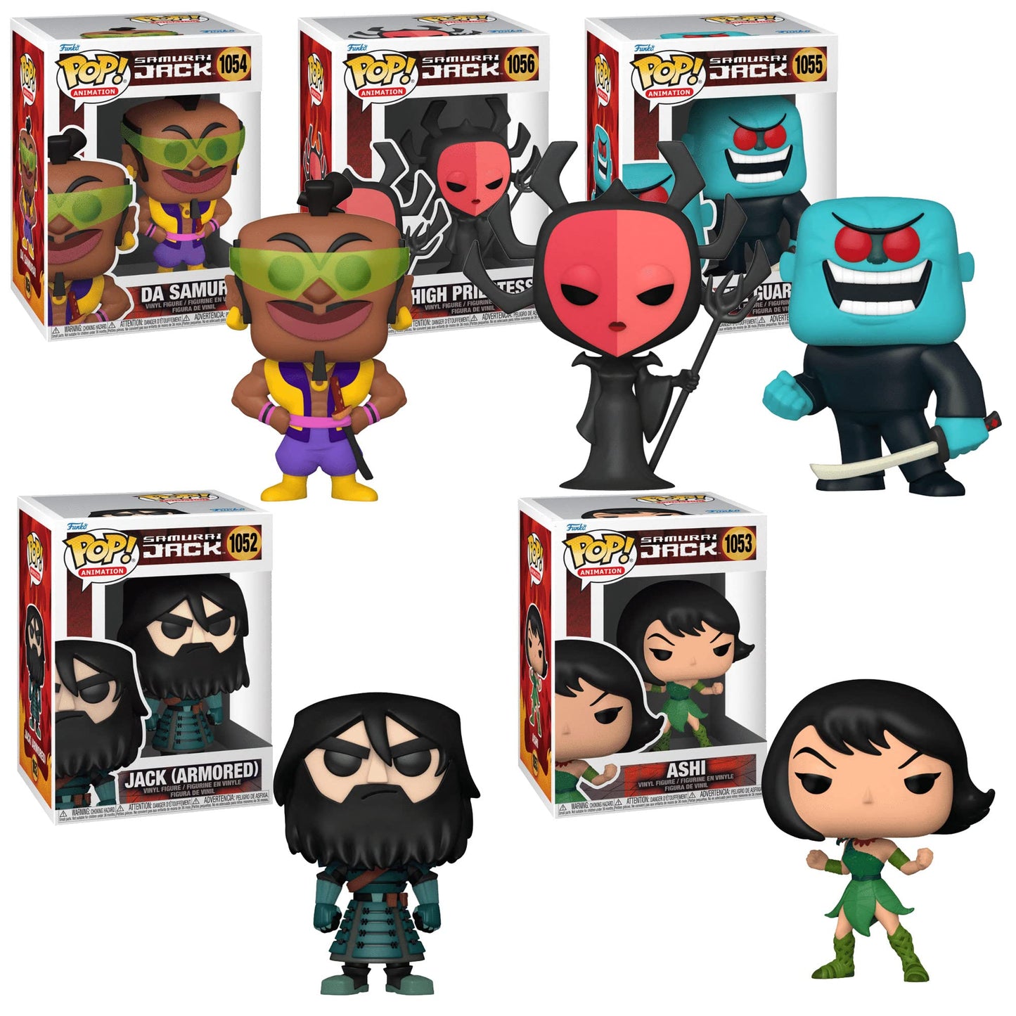 Funko Samurai Jack Complete Set of 5 Vinyl Figures - Collectible Funko Pops