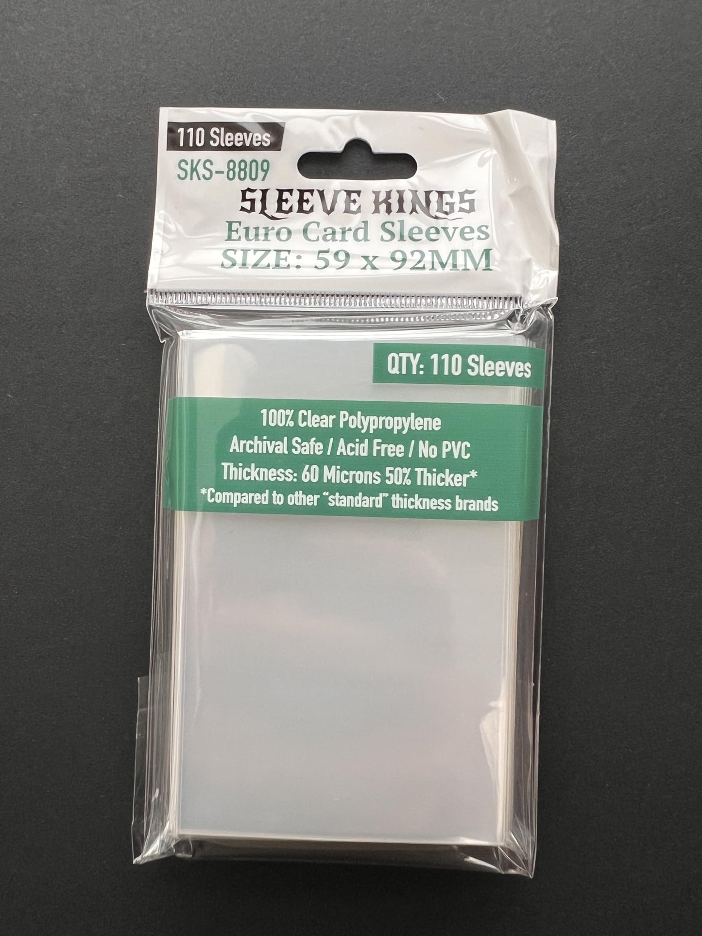 Sleeve Kings Euro Card Sleeves 59 X 92 Mm (4X110 Pack, 440 Sleeves)