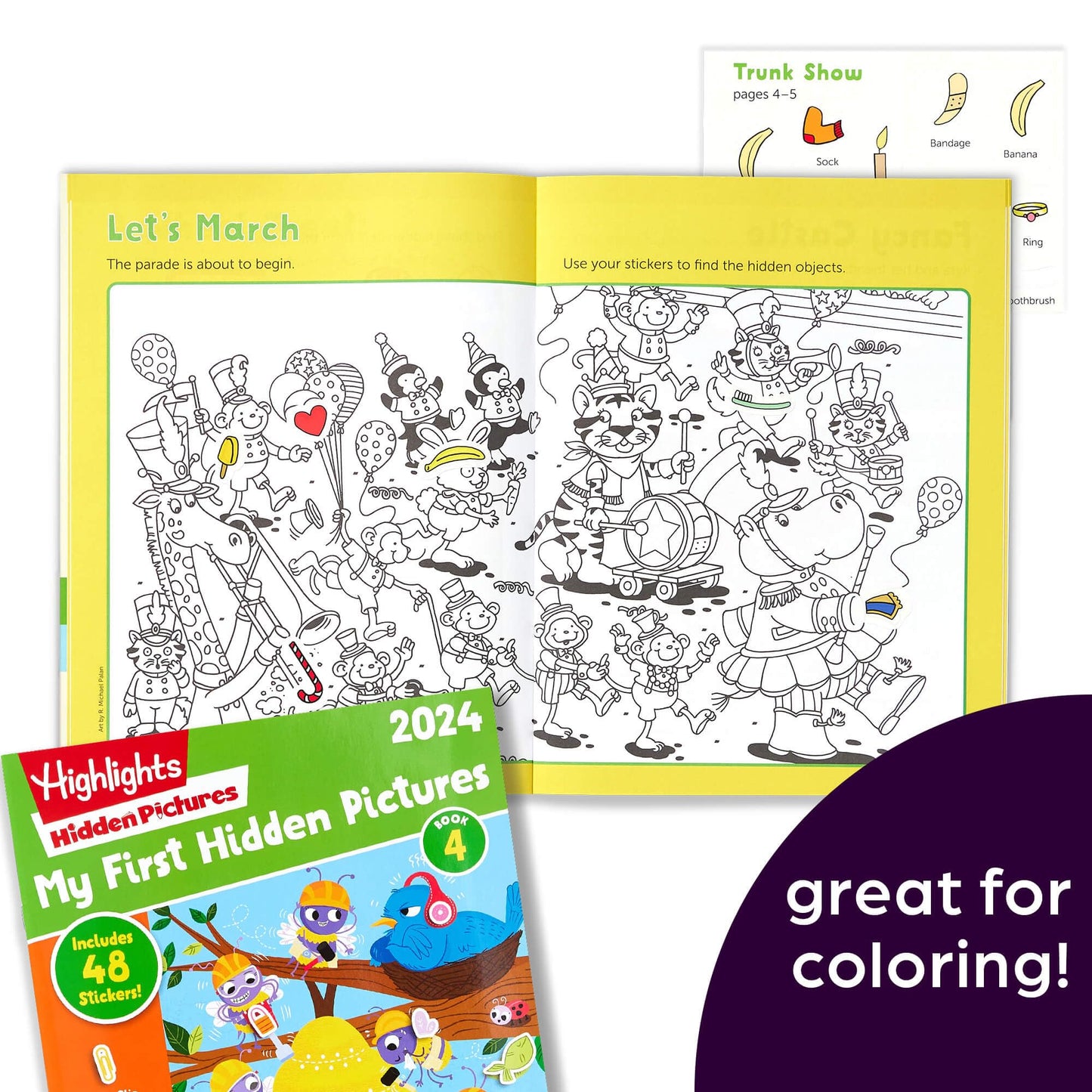 Highlights for Children My First Hidden Pictures Activity Book Set, 4 Travel-Friendly Books for Kids Ages 3-6, Screen-Free Fun
