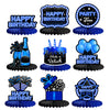 Happy Birthday Honeycomb Centerpieces 9Pcs Stylish Sophisticated Blue Neon Theme Table Decor for Men Women Boys Girls Birthday P