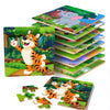 Puzzles For Kids Ages 3-5, 16 Piece Colorful Wooden Puzzles For Toddler Children Learning Educational Puzzles Toys For Boys And Girls (9 Puzzles)