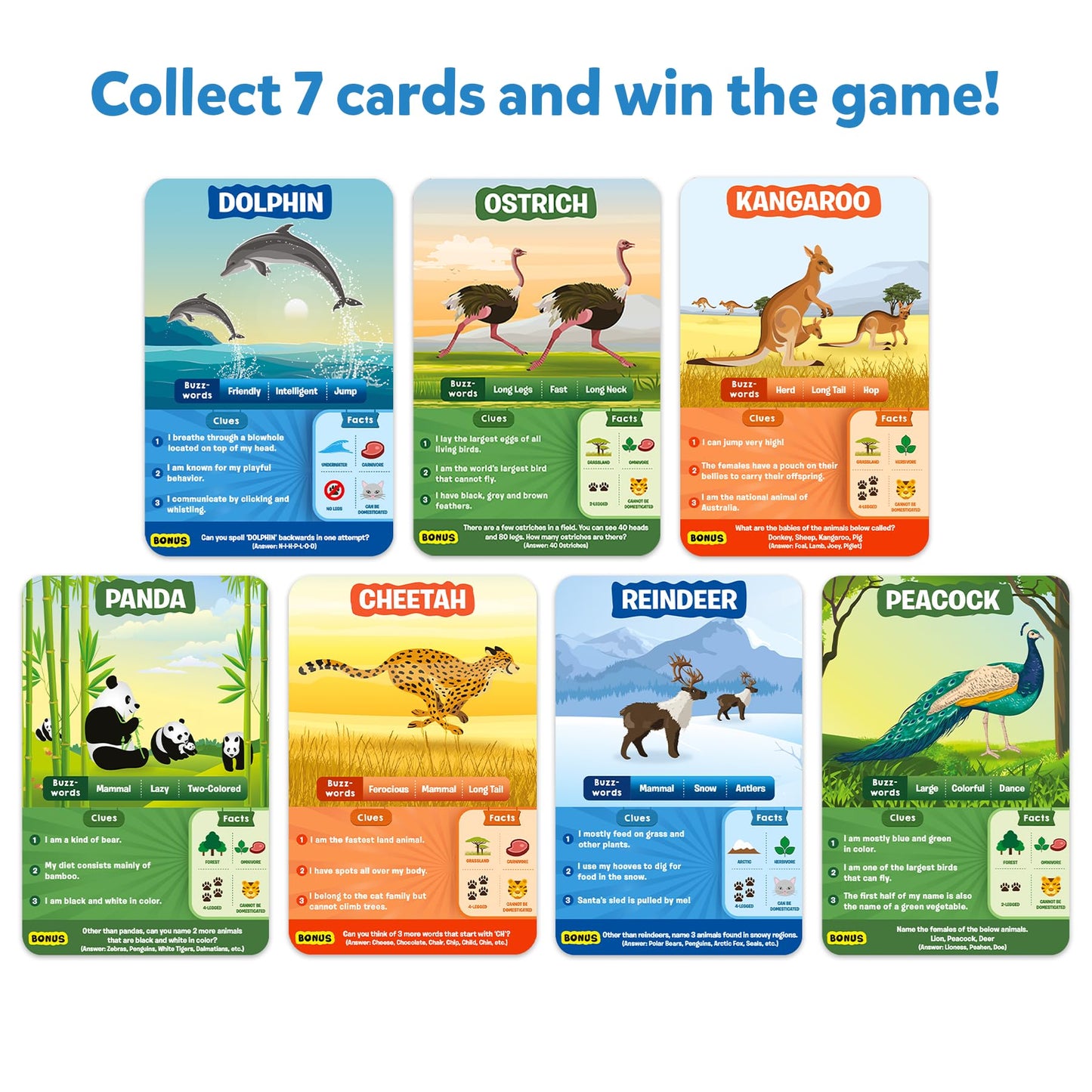 Skillmatics Guess in 10 Animal Planet Card Game - Trivia Fun for Kids & Adults, Multicolor, Model SKILL34GAP