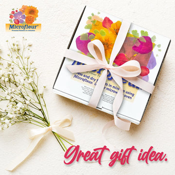 Microfleur Max Press Flower Presser Kit - 9" Tan, Washable Cloth, Vibrant Color Retention, Fits Most Microwaves