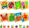 Toy Life 8 Pack Toddler Puzzles, Puzzles For Toddlers 2-4, Wooden Puzzles For Toddlers 1-3, Montessori Toys For 1 2 3+ Yrs Old Girl Boy, Baby Puzzle, Toddler Puzzles Ages 2-4 Educational Learning Toy