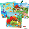 Wooden Puzzles Toys For Kids Ages 3-5, Set Of 3 Packs With 36-Piece Wood Jigsaw Puzzles, Dinosaur, Farm And Ocean Theme. Ideal Gifts For Boys And Girls 3 4 5 6 Years Old