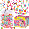 Funtopia Pop Beads, 700+ Pcs Arts and Crafts for Kids 4-6, Snap Beads DIY Bracelet Necklace Ring Anklet Set, Birthday Party Crea