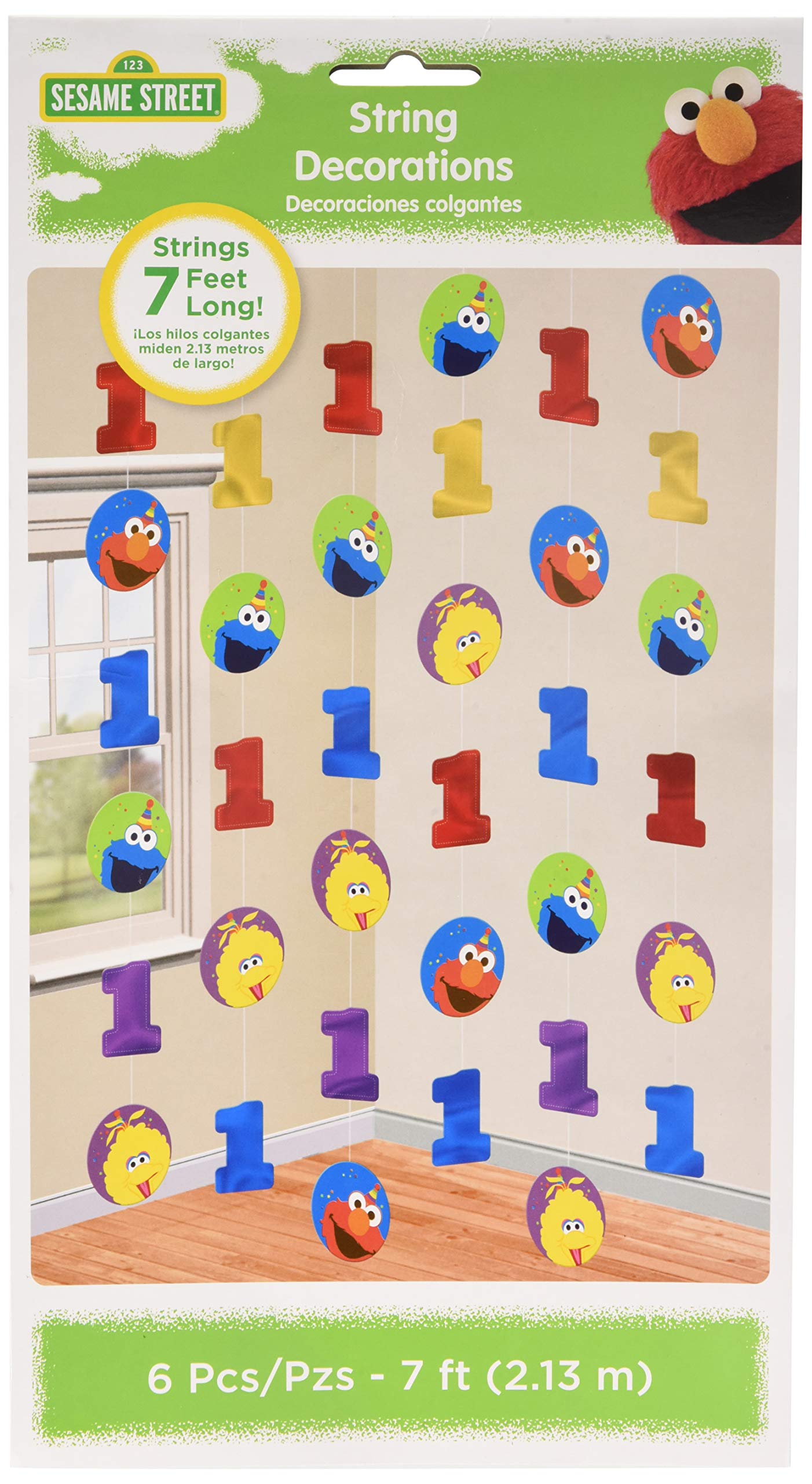 Amscan Party Decorations, 1s, Multi Color, 6 6