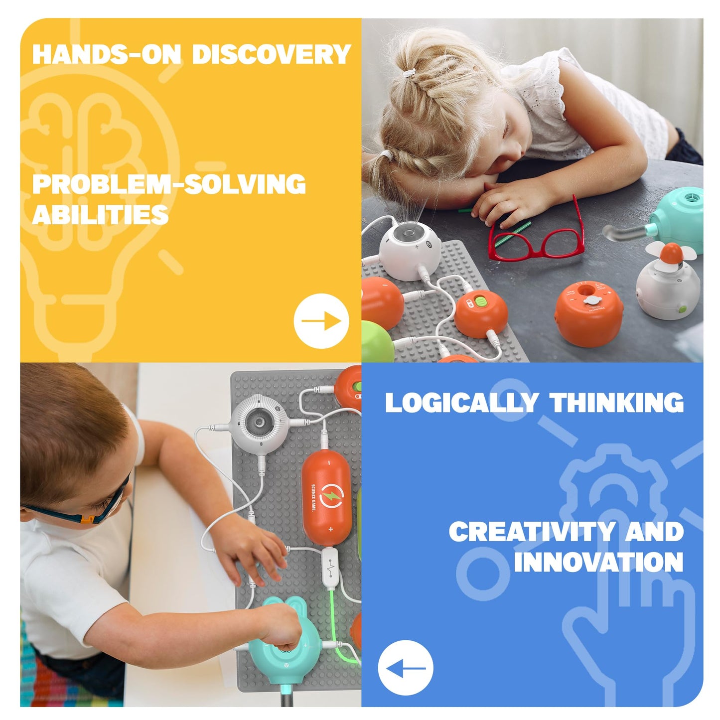 Science Kits For Kids - Stem Kits For Kids, Electronics Exploration Kit, 140+ Projects, 10+ Circuit Parts, Stem Educational Toy