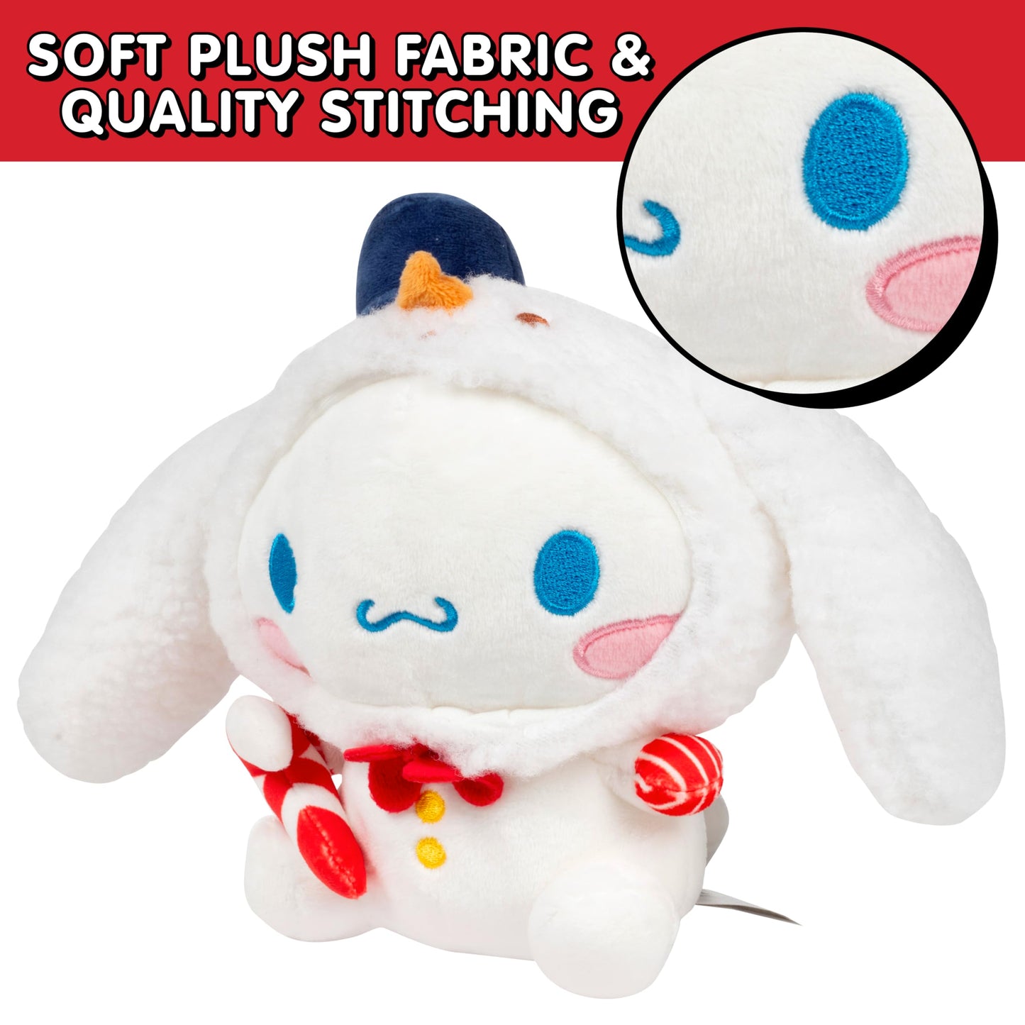 Hello Kitty And Friends 8' Cinnamoroll Plush W/Snowman Outfit - Limited Edition - Officially Licensed Sanrio - Soft Stuffed Animal Toy Figure - Easter Basket Stuffer Gift For Kids, Boys, Girls - 2+