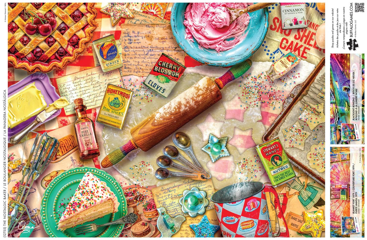 Buffalo Games 1000 Piece Jigsaw Puzzle - Aimee Stewart The Nostalgic Baker, Multicolor, 26.75 x 19.75 Inches, Challenging Fun for Adults
