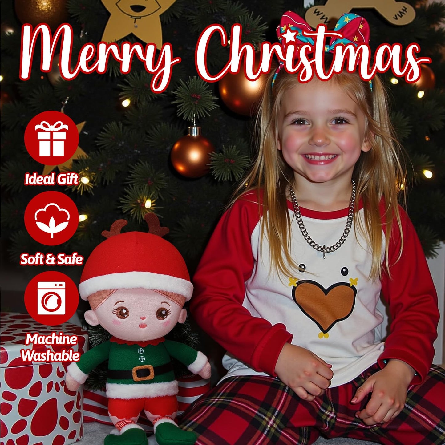 Ouozzz Christmas Dolls Baby Girl Gifts - Soft Baby Doll For Baby Girls Toys 1 Year Old Girl Gifts | Ideal For Collecting And Dec