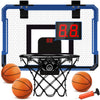 Xucutu Indoor Mini Basketball Hoop For Door - Over The Door Basketball Mini Hoop With Scoreboard & 3 Balls, Foldable Basketball