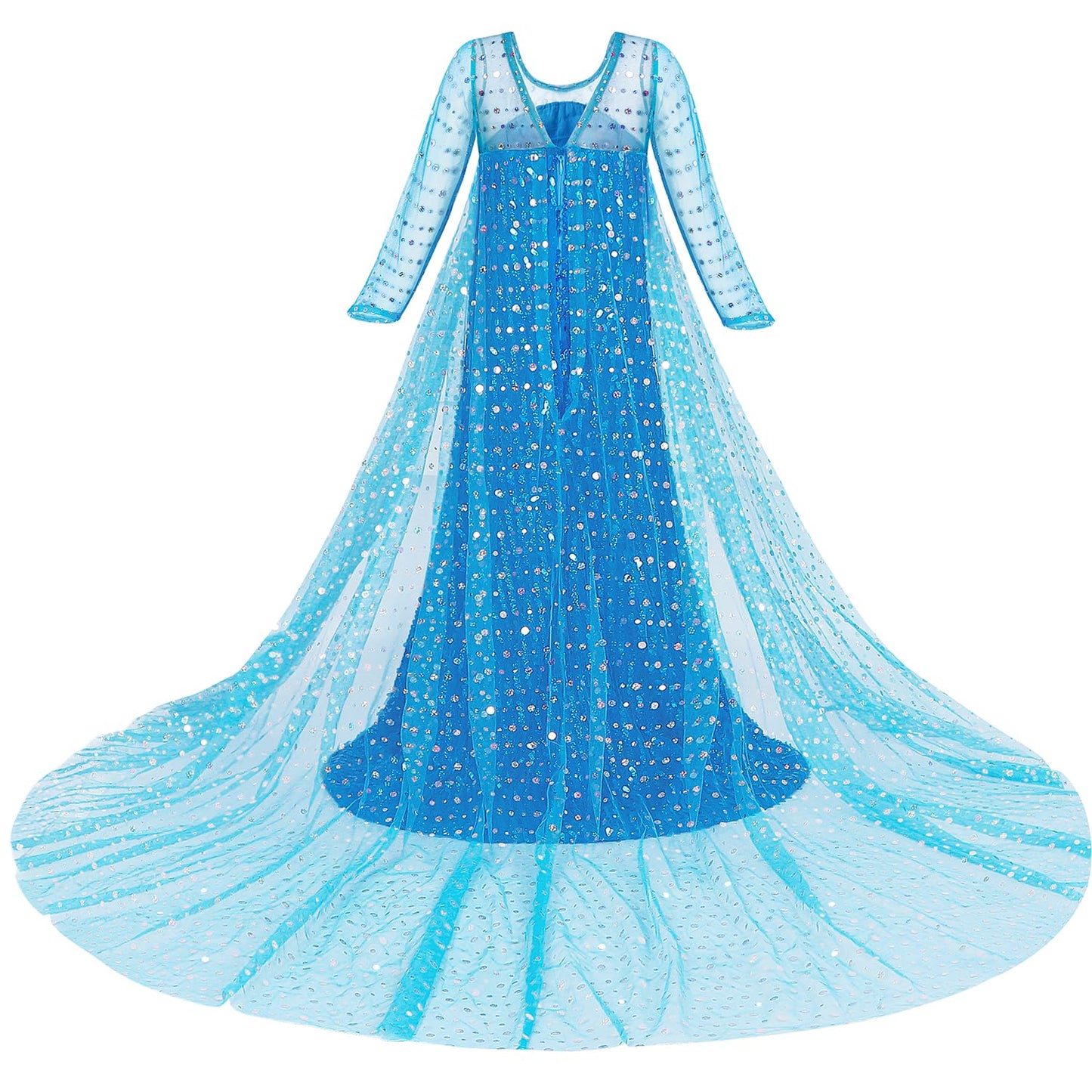Aoiviss Princess Dresses For Girls Luxury Sequin Princess Costume Kids Fancy Dress Up For Halloween Carnival Party Cosplay
