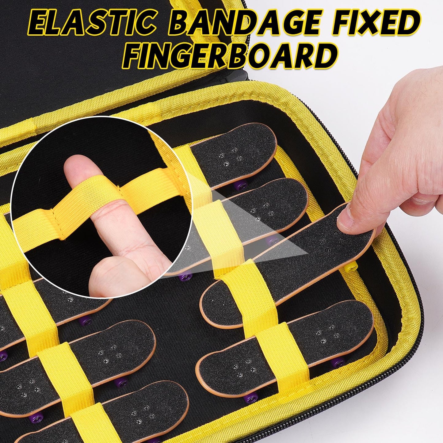 Mgznmty Portable Storage Case For Teck Deck Ultra Dlx Finger Skateboards, Fingerboard Carrying Case Compatible With 16 Pcs Tech