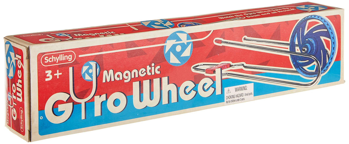 Schylling Magnetic Gyro Wheel - Retro Spinning Toy - Balancing And Mesmerizing Sensory Gadget For Kids And Adults - Ages 3 And Up - One Piece