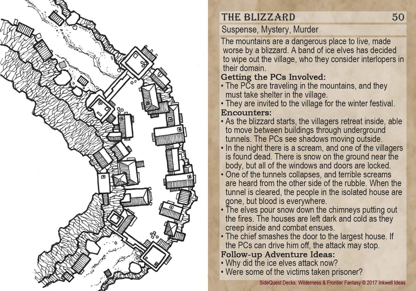 Inkwell Ideas Sidequest Decks: Wilderness & Frontier Fantasy